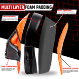 MAXSTRENGTH Boxing Gloves & Focus Pads with 4.5m Hand Wraps | Punch Mitt Set for Muay Thai, MMA, Kickboxing, Sparring Training