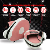 MAXSTRENGTH Boxing Gloves & Focus Pads with 4.5m Hand Wraps | Punch Mitt Set for Muay Thai, MMA, Kickboxing, Sparring Training (Pink white series)