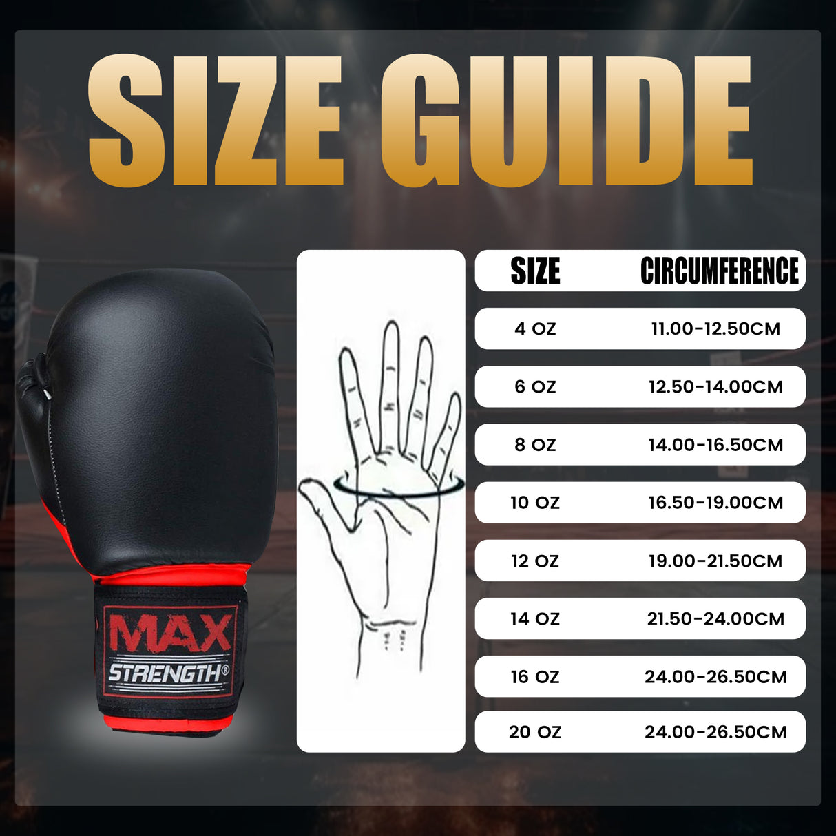MAXSTRENGTH Boxing Gloves & Focus Pads with 4.5m Hand Wraps | Punch Mitt Set for Muay Thai, MMA, Kickboxing, Sparring Training (Red black series)