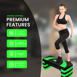 MAXSTRENGTH Aerobic Stepper Platform | 5 Level Adjustable Fitness Step