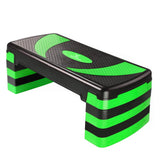 MAXSTRENGTH Adjustable Aerobic Stepper 5 Level Fitness Step (Green/Black)