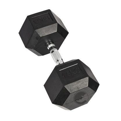 Rubber Coated hex dumbbell