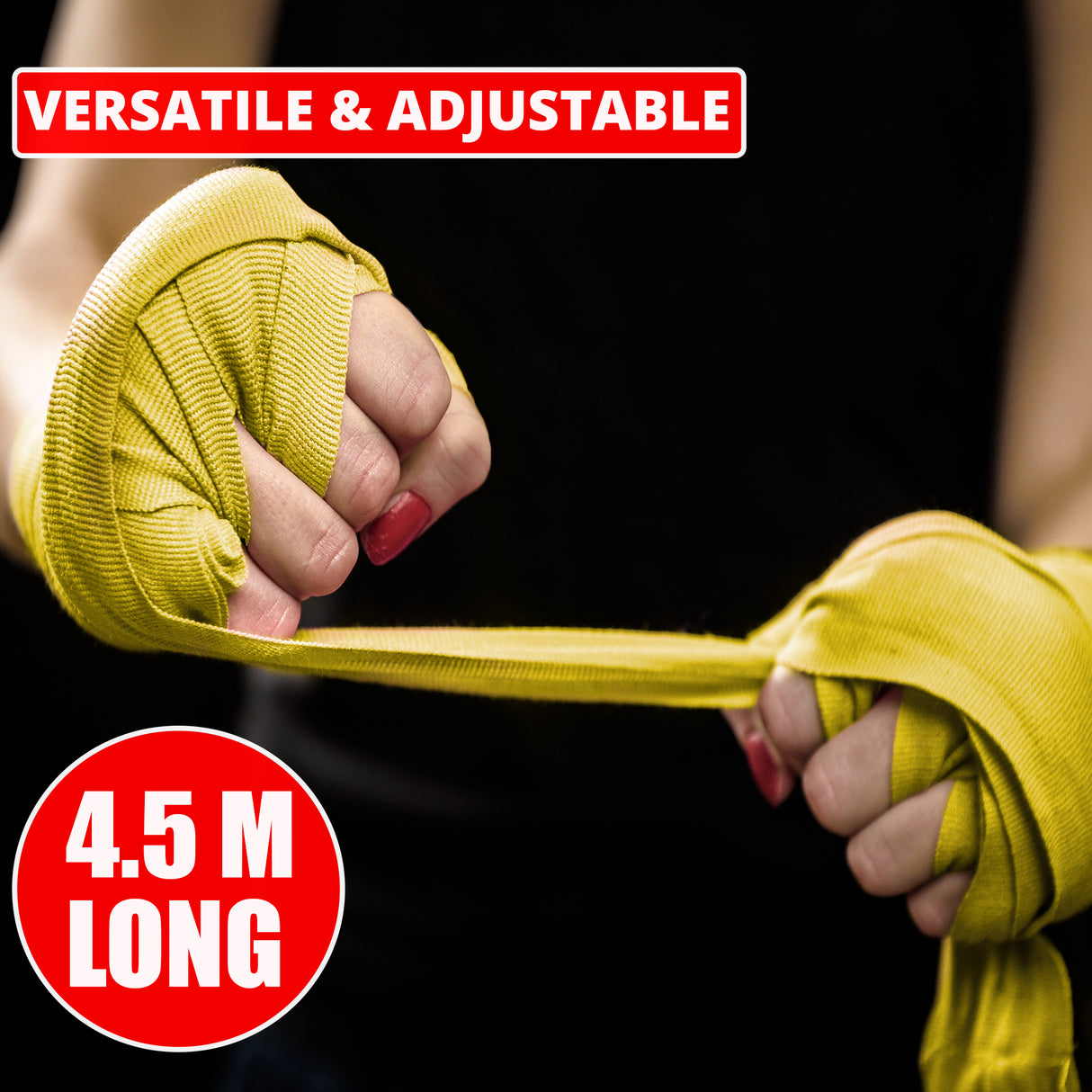 MAXSTRENGTH Boxing Gloves & Focus Pads with 4.5m Hand Wraps | Punch Mitt Set for Muay Thai, MMA, Kickboxing, Sparring Training