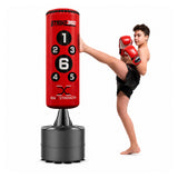 MAXSTRENGTH Freestanding Boxing Punch Bag Strike360 Red 4FT