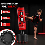 MAXSTRENGTH Freestanding Boxing Punch Bag Strike360 Red 4FT