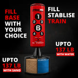 MAXSTRENGTH Freestanding Boxing Punch Bag Strike360 Red 4FT
