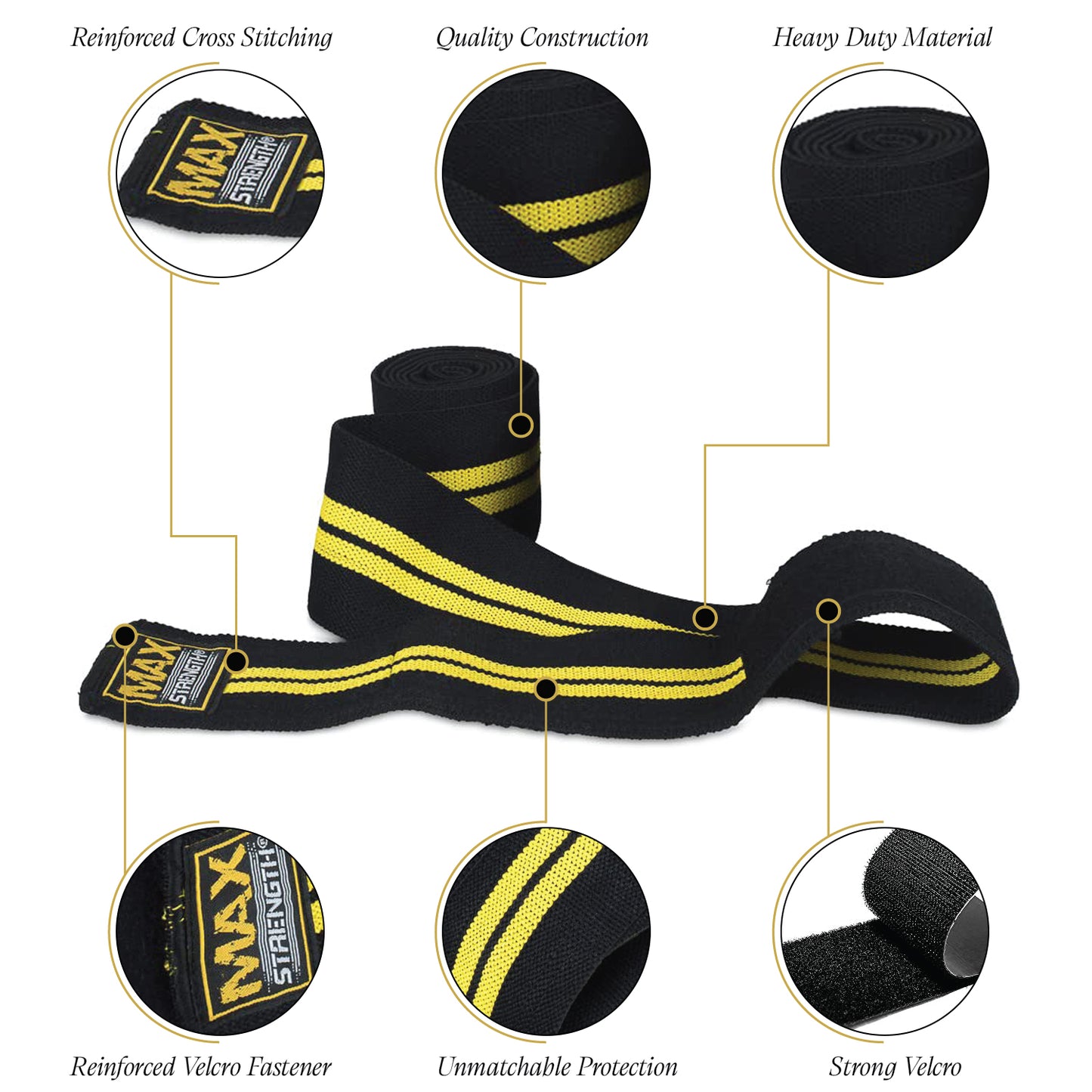 knee wraps elastic 