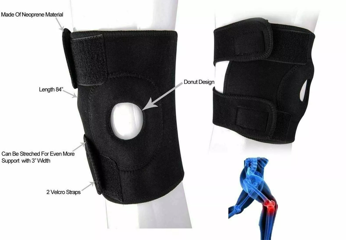 MAXSTRENGHT Neoprene Open Patella Knee Stabilising Strap Brace Support