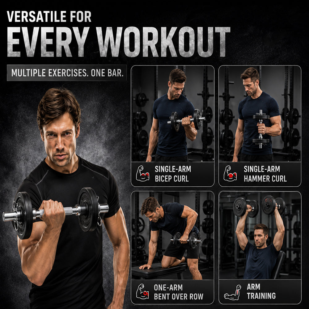 MAXSTRENGTH Olympic Barbell Bar Heavy Duty Dumbbell Handle