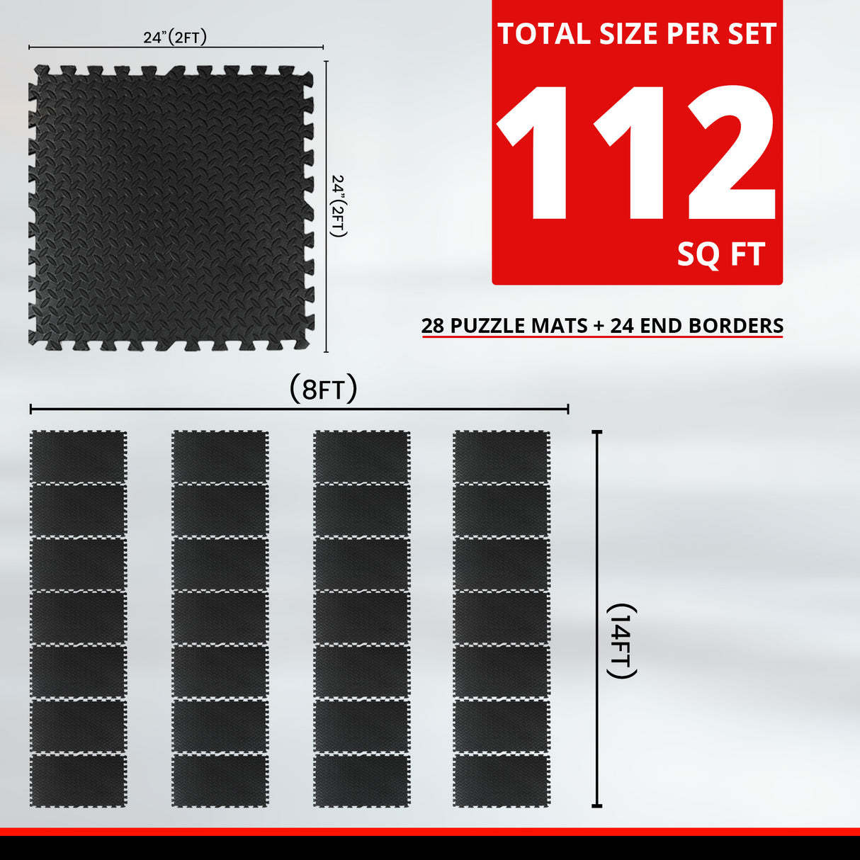 MAXSTRENGTH 12mm EVA Floor Mats Interlocking Soft Foam Kids
