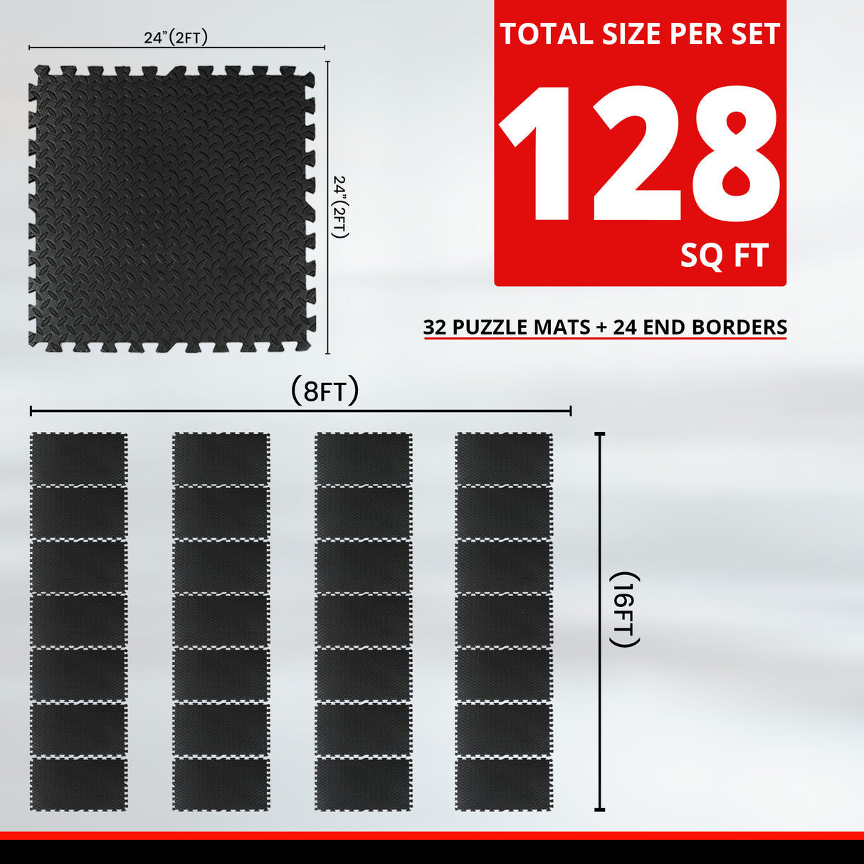 MAXSTRENGTH 12mm EVA Floor Mats Interlocking Soft Foam Kids