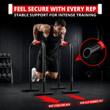 MAXSTRENGTH Ultimate Dip Bar Station Upper Body Press Workout