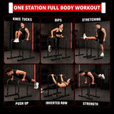 MAXSTRENGTH Ultimate Dip Bar Station Upper Body Press Workout