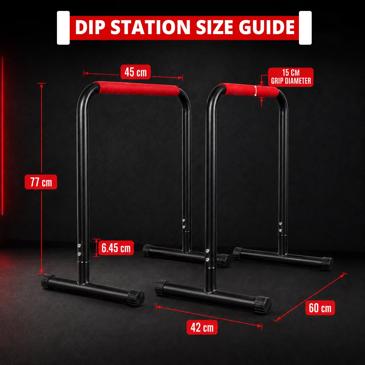 MAXSTRENGTH Ultimate Dip Bar Station Upper Body Press Workout