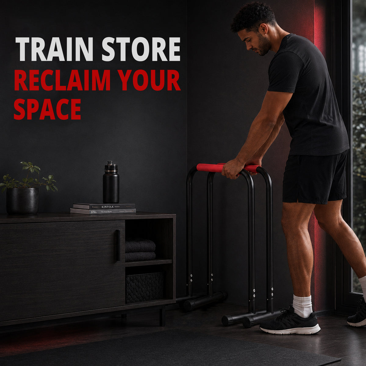 MAXSTRENGTH Ultimate Dip Bar Station Upper Body Press Workout