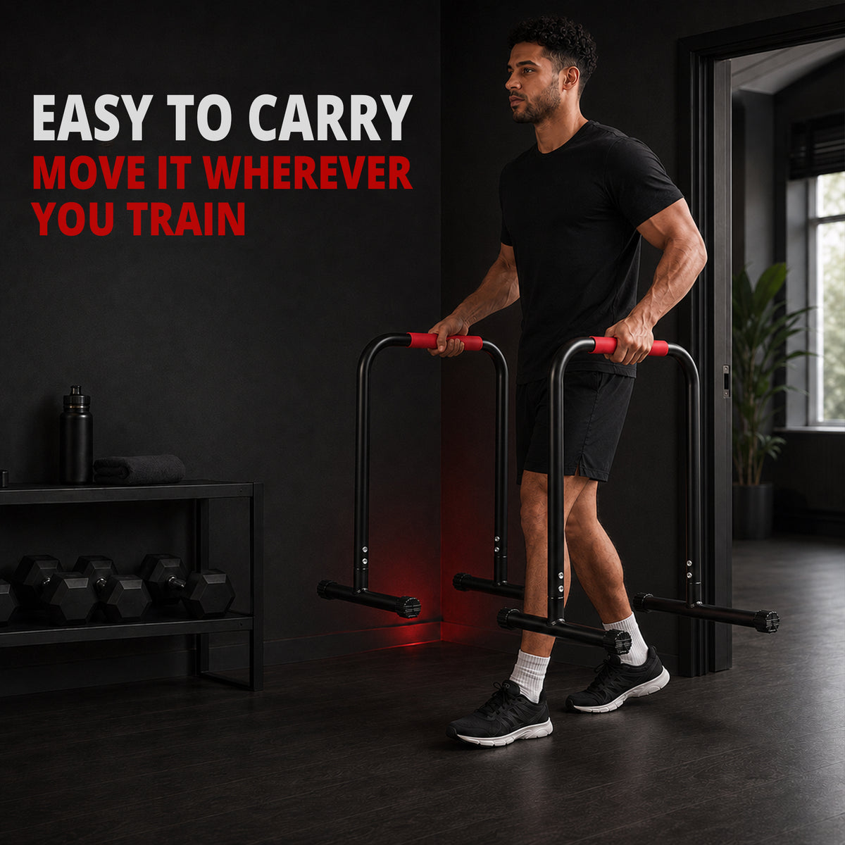 MAXSTRENGTH Ultimate Dip Bar Station Upper Body Press Workout