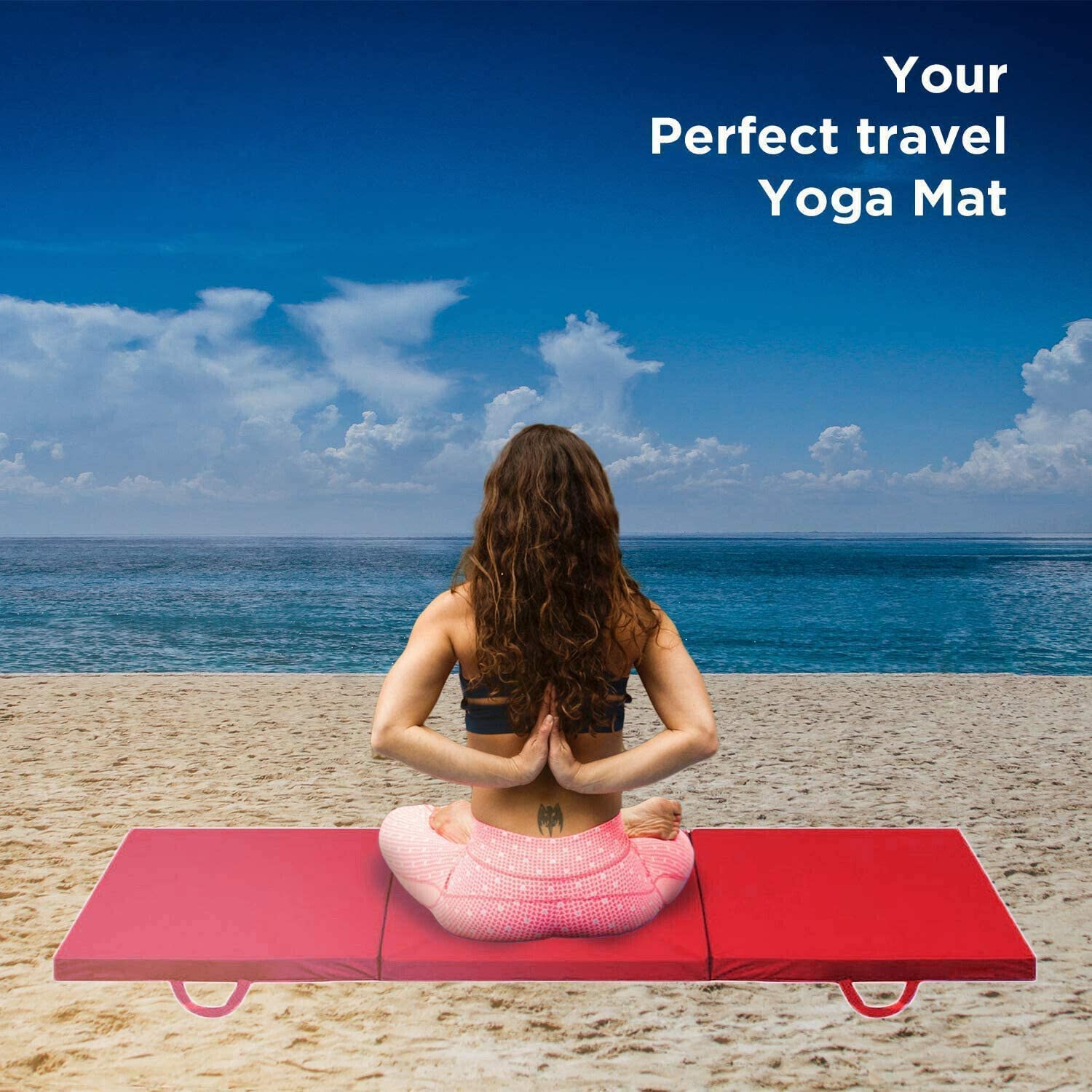 red yoga mat