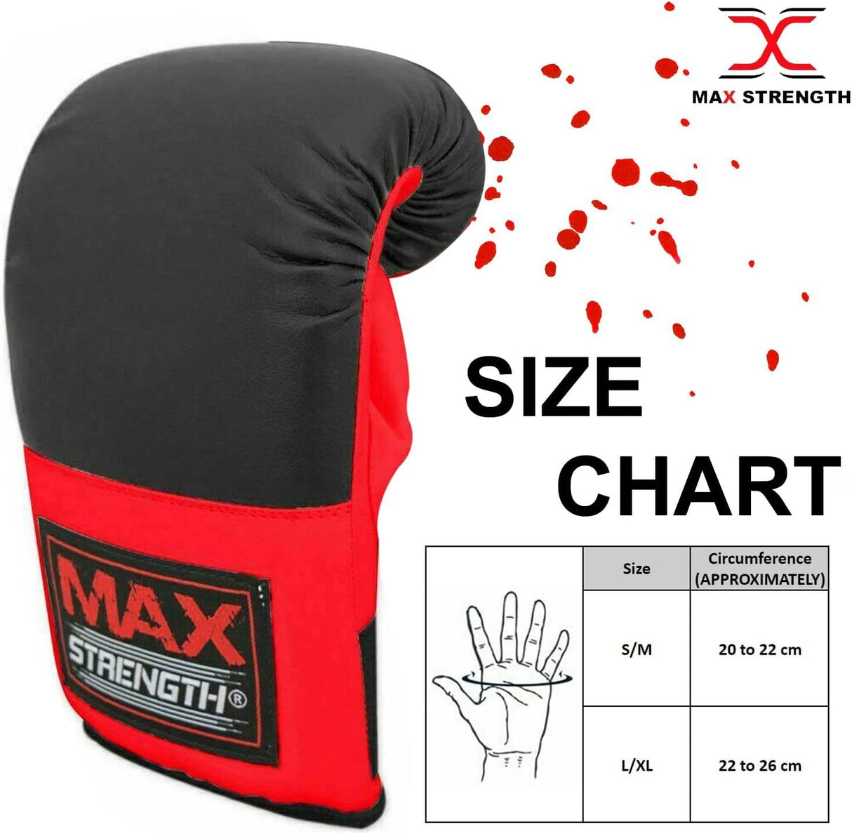 MAXSTRENGTH Heavy Bag Mitts Gloves