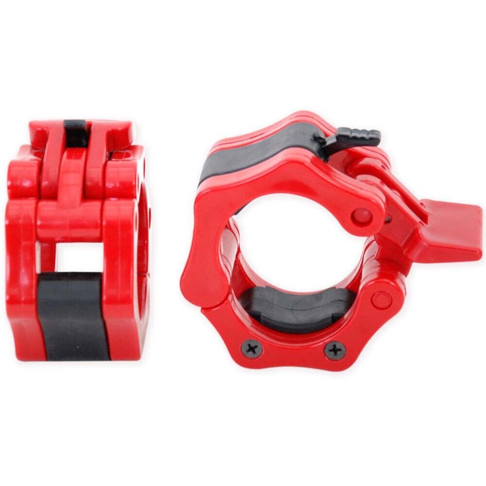 Barbell Spinlock Collars-Red