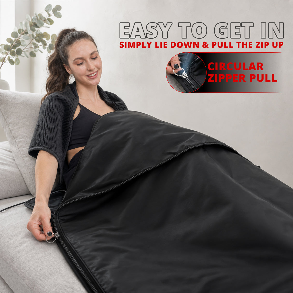 MAXSTRENGTH Infrared Sauna Blanket for Weight Loss & Detox | 35–70°C Adjustable Heat | 180x160cm | Home Spa Therapy Blanket for Relaxation & Muscle Recovery