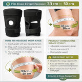 MAXSTRENGTH Knee Support with Donut Design for Joint Pain, Sports, Injury Rehabilitation, Adjustable Unisex Knee Brace