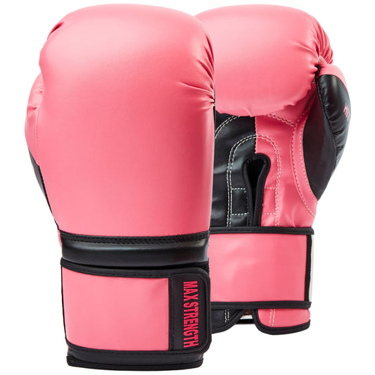MAXSTRENGTH Women's Training Boxing Gloves Pink/Black