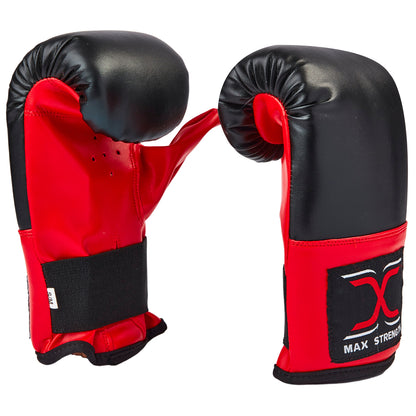MAXSTRENGTH Boxing Punch Bag Mitts Red/Black