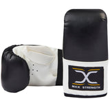 MAXSTRENGTH Boxing Punch Bag Mitts Black/White