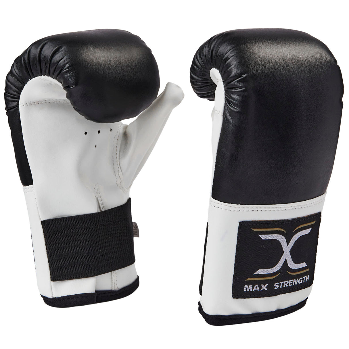 MAXSTRENGTH Boxing Punch Bag Mitts Black/White