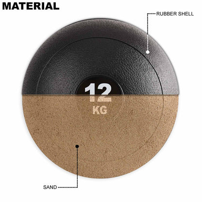 Black rubber slam Ball 10kg