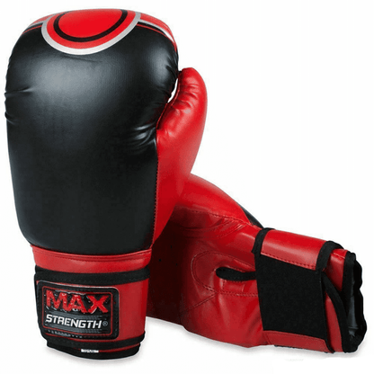 MAXSTRENGTH Boxing Training Sparring Kids Gloves Red/Black