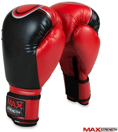 MAXSTRENGTH Boxing Training Sparring Kids Gloves Red/Black