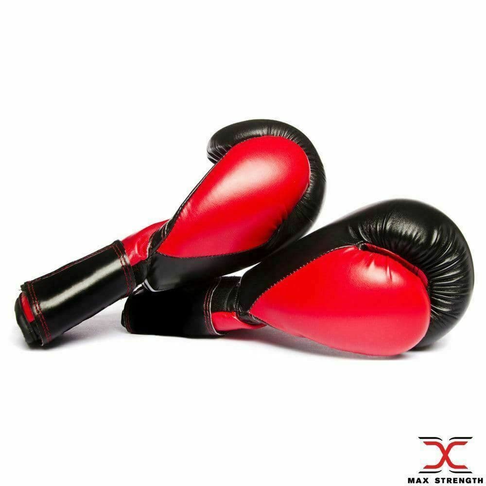 MAXSTRENGTH Boxing Training Sparring Kids Gloves Red/Black