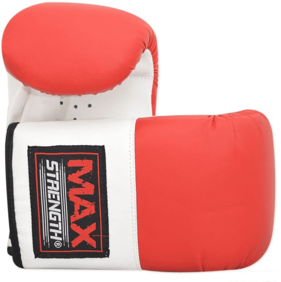 MAXSTRENGTH Boxing Punch Bag Mitts Red/White