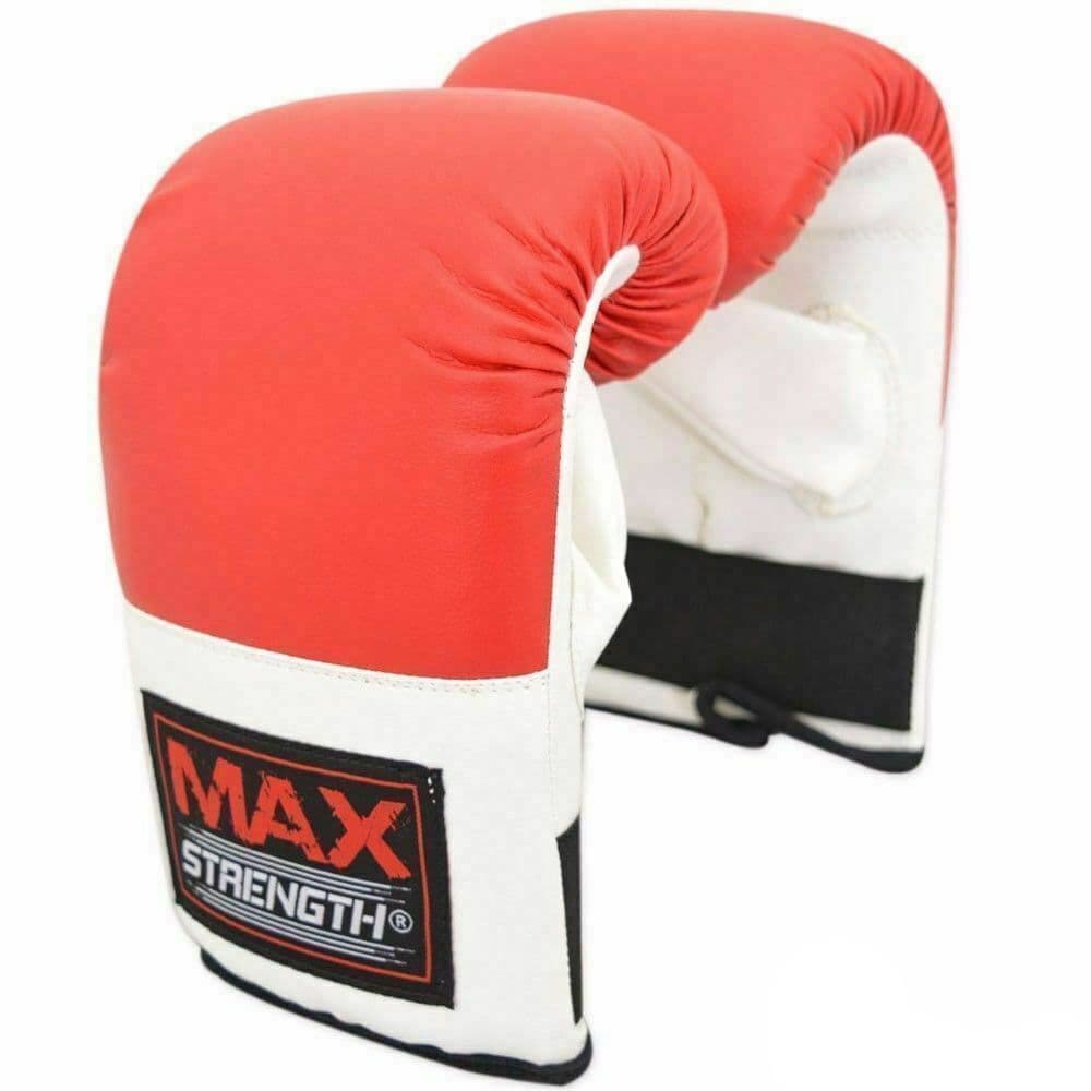 MAXSTRENGTH Boxing Punch Bag Mitts Red/White