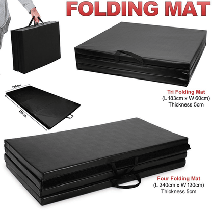 Black 4 Fold Yoga Mat