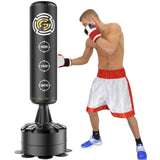 MAXSTRENGTH GFT101 6FT Freestanding Boxing Punch Bag Black/Gold