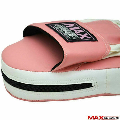 MAXSTRENGTH T55-PW Boxing Focus Pads Mitts Pink/White