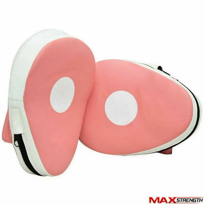 MAXSTRENGTH T55-PW Boxing Focus Pads Mitts Pink/White